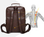 Fashion Large Capacity Man Waterproof Pu Leather Backpacks