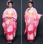 Top Quality Pink Japanese Women Novelty Evening Dress Vintage Kimono Yukata With Obi
