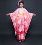 Top Quality Pink Japanese Women Novelty Evening Dress Vintage Kimono Yukata With Obi