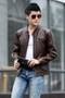 5XL Stand Collar Motorcycle Men's Casual Slim Leather Jackets