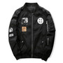 Hip Hop Patch Designs Slim Fit Pilot Bomber Jacket