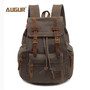 vintage canvas large capacity travel laptop backpack