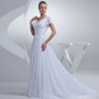 Elegant Chiffon Long V-neck A-line Evening Dress The Bride Formal Prom Dress Plus Size Mother of The Bride Dresses