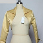 Gold Stain Wedding Jacket Bridal Shawl Cap Bridal Bolero Casamento Shrug Wrap Wedding Coat Long Sleeve Cape Women