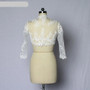 Ivory/White Lace Jacket Bridal Shawl Bridal Bolero Shrug Wrap Wedding Coat Cape 3/4 Sleeve Women Boleros Mariage