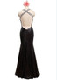 Sexy Black V Neck Backless Long Mermaid Sequin Prom Dresses Sequined Sleeveless Sparkle Evening Party Gowns