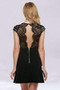 Chic Open Back Lace A Line Knee Length Homecoming Dress M534