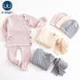 Baby Boy Girl Clothes Sets Spring Autumn Solid Newborn Baby Girl Clothing Long Sleeve Tops + Pants Outfits Casual Baby Pajamas