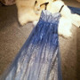 Spaghetti Straps Sweetheart Sleeveless Tulle Floor Length Prom Dress with Sequins P862