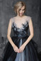 Gorgeous Sweep Train Tulle Ball Gown Long Prom Dress with Appliques P845