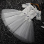 Sweetheart Light Gray Off Shoulder Homecoming Dresses,Appliques Lace Short Prom Dress HCD105