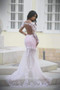 Pink Trumpet Court Train Long Sleeve Sheer Back Appliques Beading Prom Dress,Party Dress P154