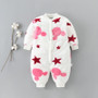 Autumn & Winter Newborn Baby Clothes Dinosaur Print Baby Boy Romper Warm Infant Baby Boy Girl Soft Fleece Jumpsuit Pajamas