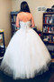 Stunning Sweetheart Sleeveless Tulle Sparkly Beading Ball Gown Wedding Dresses W387