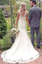 Chic Mermaid Sleeveless Brush Train V Neck Sweetheart Lace Wedding Dresses W381