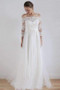 Elegant Lace Appliques Off the Shoulder Long Sleeves Wedding Dresses W371