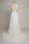 Cap Sleeves Sweetheart Long Chiffon Wedding Dress with Lace,Long Elegant Backless Wedding Gowns W26