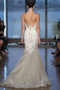 White Sheath Court Train Sweetheart Sleeveless Appliques Tulle Wedding Gown,Wedding Dress W185