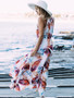 Bohemia Spaghetti V-neck Beach Maxi Dress