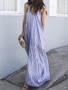 Bohemia Spaghetti-neck Backless Deep V-neck Maxi Dress