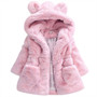 2018 New Winter Baby Girls Clothes Faux Fur Coat Fleece Show Jacket Warm Snowsuit 1-7Y Baby Hooded Jacket Children's Outerwear