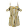 Summer Spaghetti Strap Stripe Short Jumpsuit Rompers