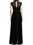 Three Solid Colors Lace Chiffon Maxi Dress Evening Party Dress