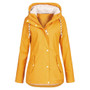 JAYCOSIN Women's Solid Rain Jacket Outdoor Plus Size Hoodie Waterproof Overcoat Lady Windproof Coat Sportswear Fashion Mujer