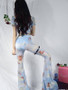 Casual Floral Printed Bell-bottoms Pants