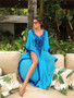 Loose Plus Size Chiffon Embroidered Beach Swimwear Cover-up