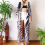 Zebra-print Chiffon Loose Beach Sunscreen Cardigan