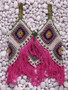 Hand-knitted Knitted Vest Hit Color Hook Flower Tassel Vest Female