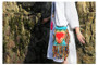 Plant Dyeing Handmade Heart Pattern Long Tassel Cross Shoulder Bag
