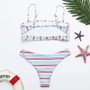 Women Strip Bikini Swimsuit Two Piece Bikini Beachwear Swimwear