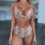 Wild Animal Printed High Waist Ladies Bikini Two-piece