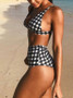 Plaid High Waist Ladies Two-piece Bikini