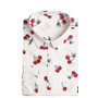 Dioufond floral print women's shirt, vintage women's long sleeve cotton blouses