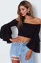 2018 new arrival sexy off-shoulder Petunia cuffs blouse