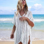 Bikini hollow beach blouse knitted sun protection clothing wholesale