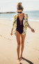 Fashion Lemon Print Short Sleeve Outwear Bikini Cover Up