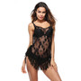 Sexy See Through Spaghetti Strap Tassel Lace Splice Beach Bikini Cover Up