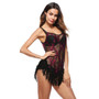 Sexy See Through Spaghetti Strap Tassel Lace Splice Beach Bikini Cover Up