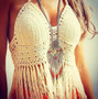 Sexy Halter Knit Tassel Bohemia Beach Tops