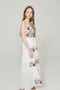 2018 New Spaghetti Strap Floral Embroidered Maxi Dress