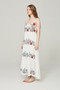 2018 New Spaghetti Strap Floral Embroidered Maxi Dress