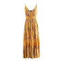 Printed Spaghetti Strap Backless Beach Bohemia Maxi Dress