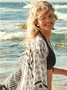 Chiffon Print Tassel Beach Bikini Cover Up