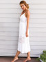 Spaghetti Strap Lace Splice Beach Maxi Dress