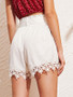 High Waist Women Solid Shorts