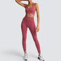 Seamless Gym Set Nylon Woman Sportswear 2 Piece  Yoga Sets Sports Suits